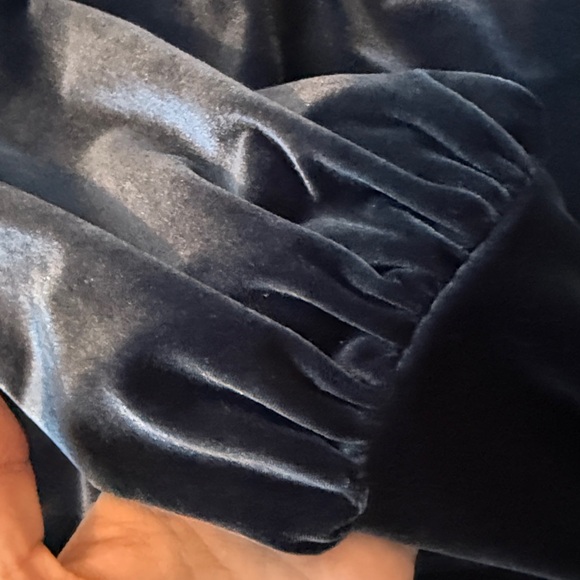 Madewell Navy Velvet Crewneck Sweater - Picture 3 of 4